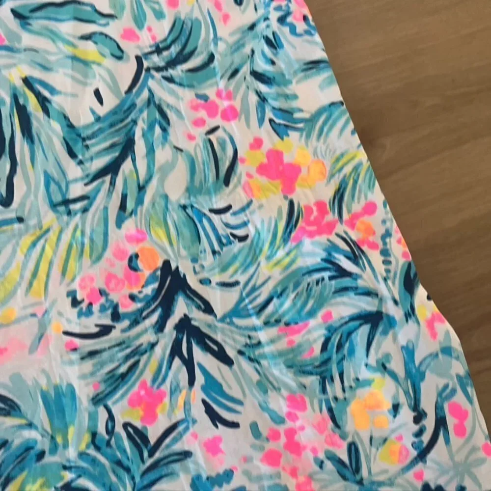 LILLY PULITZER Melle Trapeze Dress Serene Blue Tippy Top Racerback cotton XXS - Picture 6 of 12